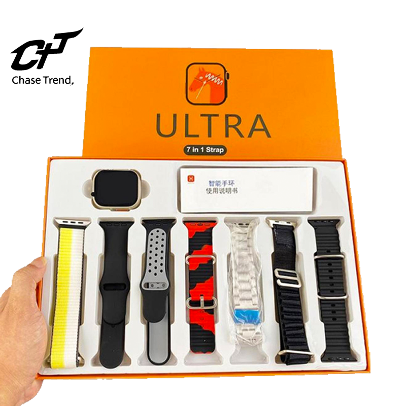 Ultra Smart Watch With 7 Straps